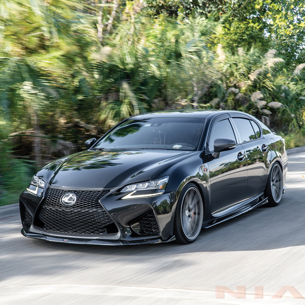 Lexus GS-F NIA Full lip Body Kit 6pcs (Front Splitter, Side Skirt Rockers, Rear apron spats, Diffuser Bumper Extension) 2016-2020  in ABS