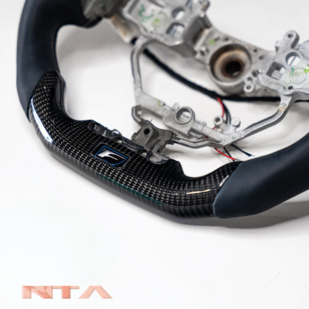 NIA Lexus IS 2014-2016 Carbon Fiber Steering Wheel With Inserts IS14-STW-CFINSRT