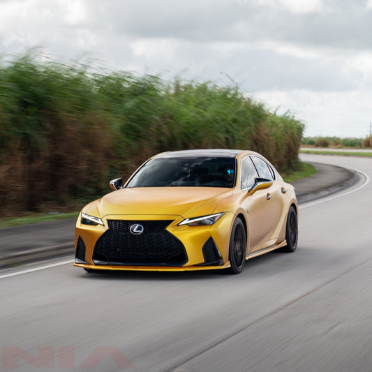 Lexus IS F-Sport NIA front splitter lip bodykit 2021-2025 in ABS or Carbon Fiber
