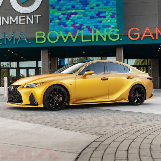 Lexus IS 2021-2026 NIA Side skirts aero lip bodykit in ABS or Carbon Fiber (Base, F Sport, IS300, IS350, IS500)