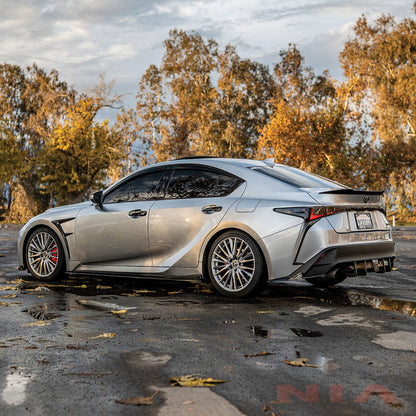 Lexus IS Base Model, F-Sport NIA Rear Lip Spats bodykit  2021-2026 in ABS or Carbon Fiber