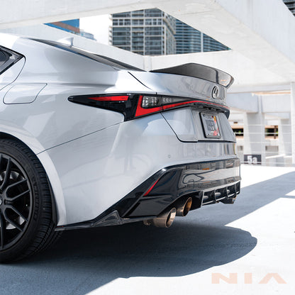 Lexus IS 500 NIA Rear Lip Spats bodykit  2022-2025 in ABS and Carbon Fiber