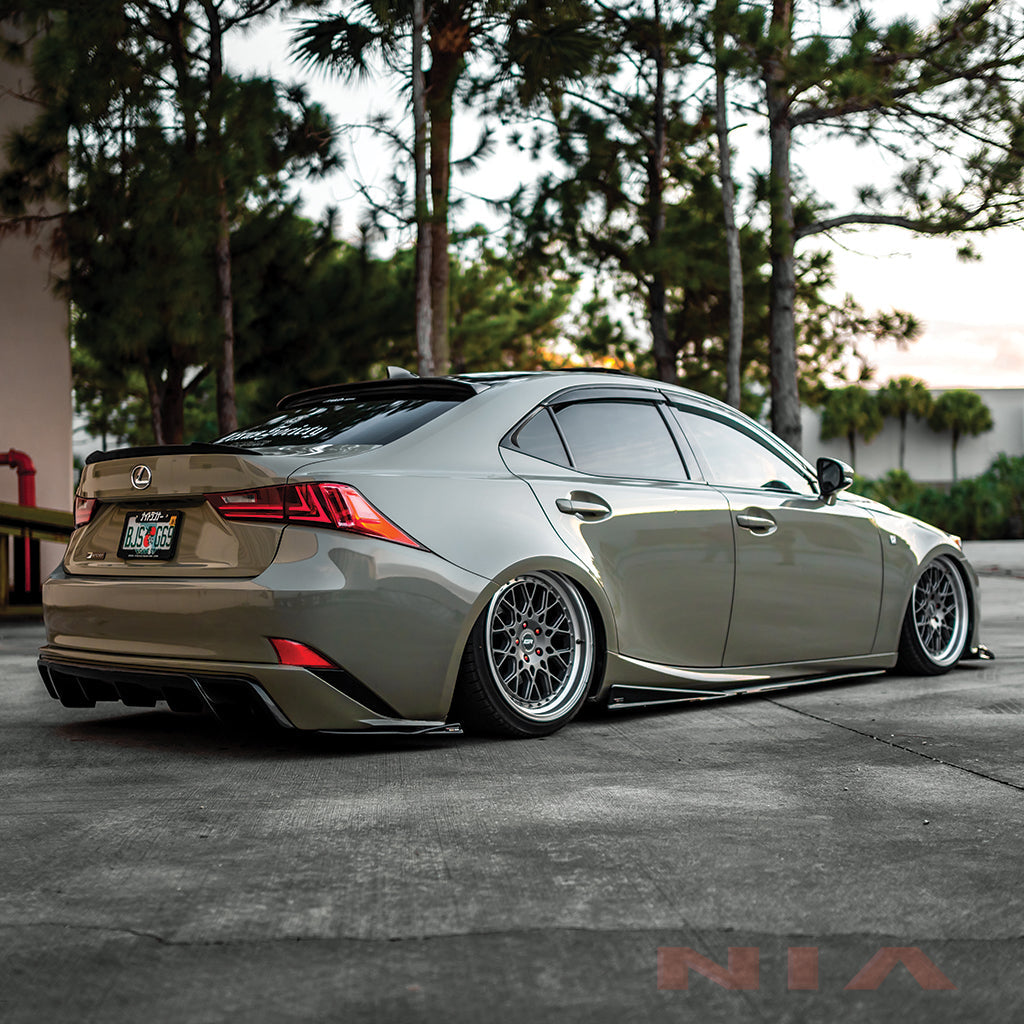 Lexus IS F-Sport NIA full splitter lip bodykit 5pcs (front lip, side skirts, rear apron spats)  2014-2016 in ABS