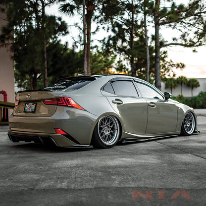 Lexus IS F-Sport NIA full splitter lip bodykit 5pcs (front lip, side skirts, rear apron spats)  2014-2016 in ABS