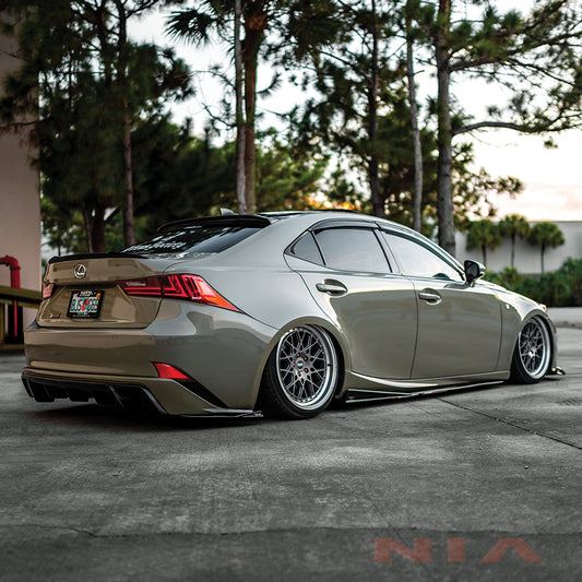 Lexus IS F-Sport NIA full splitter lip bodykit 5pcs (front lip, side skirts, rear apron spats)  2014-2016 in ABS