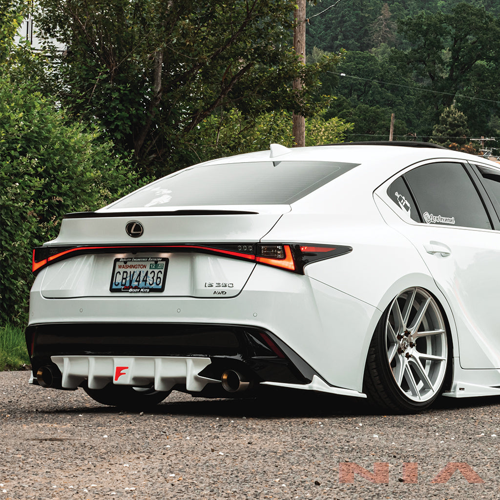 NIA Lexus IS300 IS350 F-Sport Diffuser Bumper Extension 2021-2024 IS21-SPR-RD