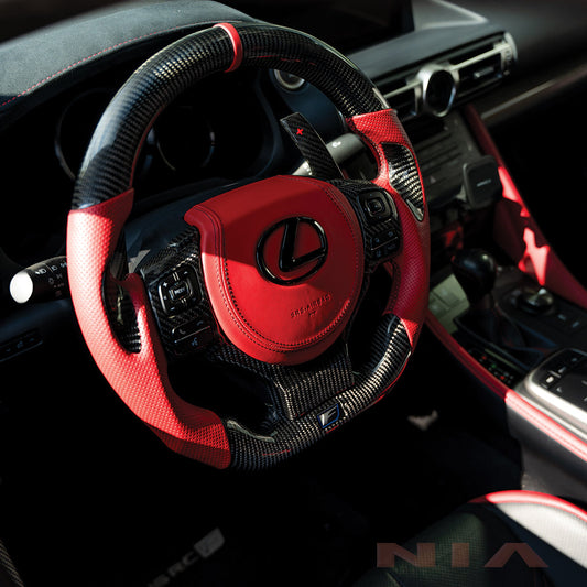 NIA Lexus RC-F 2020-2024 Carbon Fiber Steering Wheel With Inserts RCF20-STW-CFINSRT