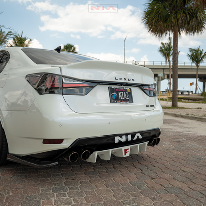 Lexus GS-F  NIA Rear Diffuser Bumper Extension 2016-2020 in ABS or Carbon Fiber