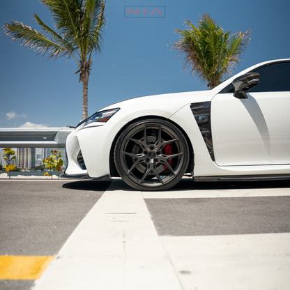 Lexus GS-F NIA Front Splitter Lip 2016-2020 in ABS or Carbon Fiber