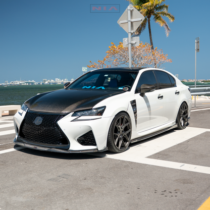 Lexus GS-F NIA Front Splitter Lip 2016-2020 in ABS or Carbon Fiber
