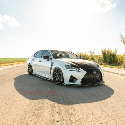 Lexus GS-F NIA Front Splitter Lip 2016-2020 in ABS or Carbon Fiber