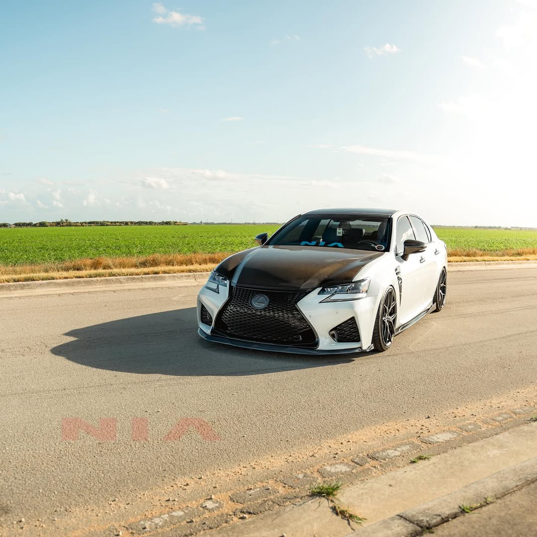 Lexus GS-F NIA Front Splitter Lip 2016-2020 in ABS or Carbon Fiber