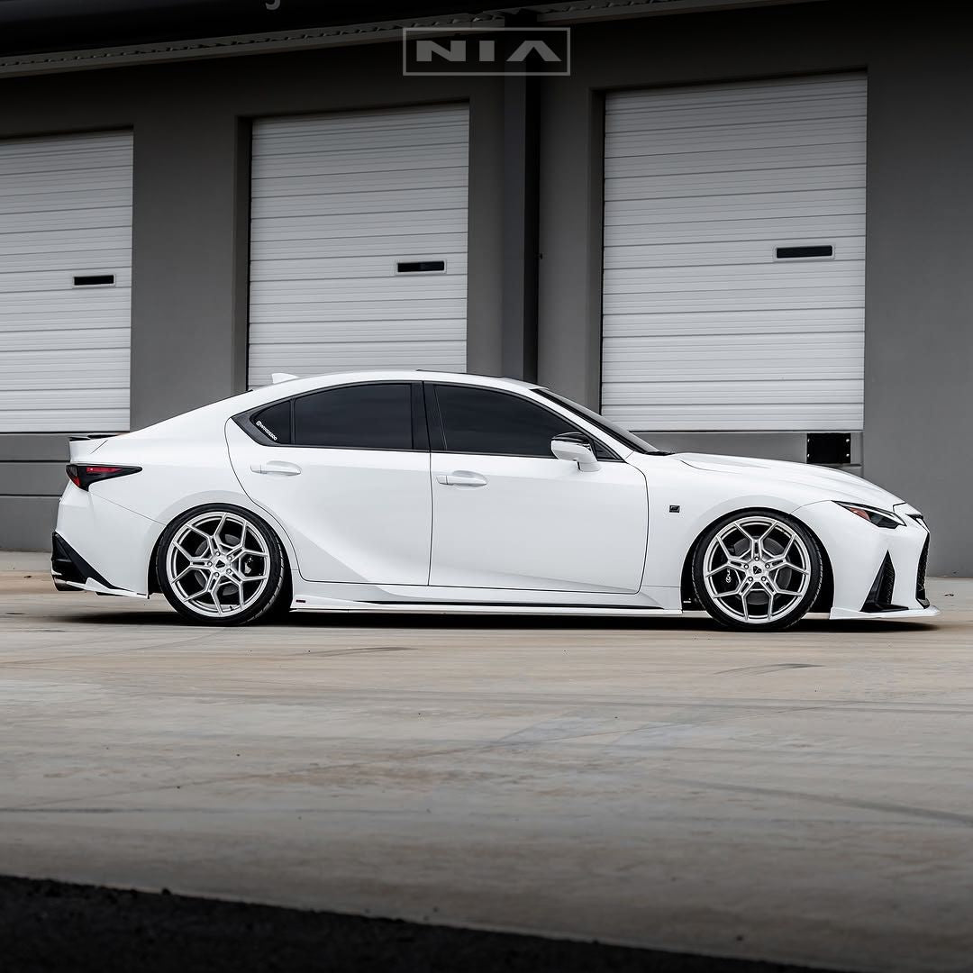 Lexus IS 500 NIA  Full lip Body Kit 6pcs (Front Splitter, Side Skirt Rockers, Rear apron spats, Diffuser Bumper Extension) 2022-2025 in ABS or Carbon Fiber