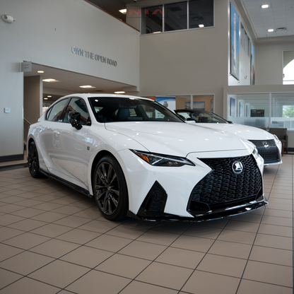 Lexus IS F-Sport NIA full splitter lip bodykit 5pcs (front lip, side skirts, rear apron spats) 2021-2025 in ABS or Carbon Fiber
