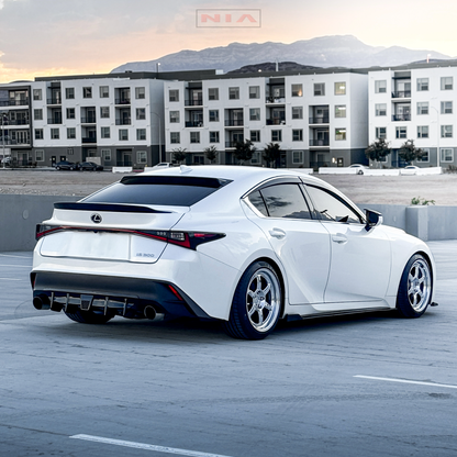 Lexus IS Base Model, F-Sport NIA rear lip bumper extension Diffuser bodykit  2021-2026 in ABS or Carbon Fiber