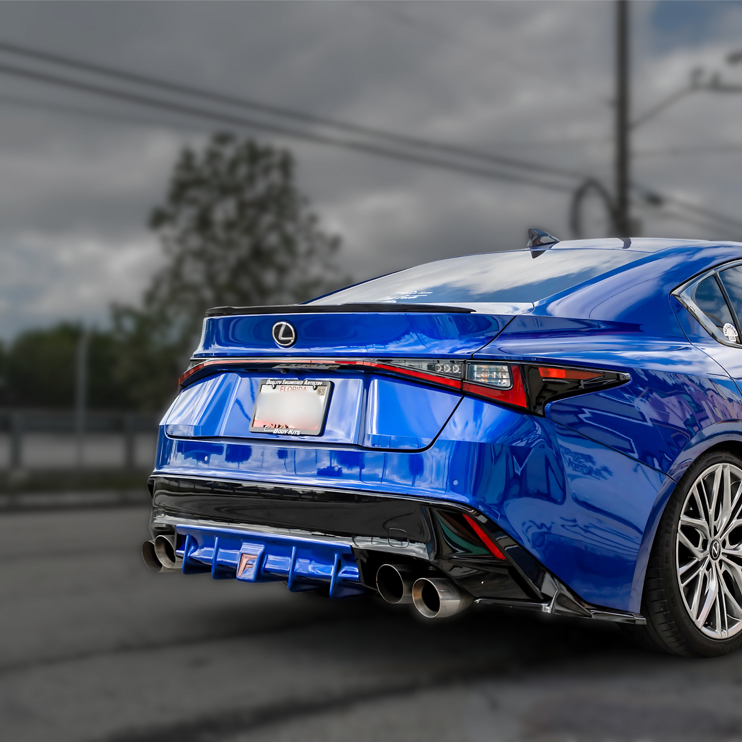 Lexus IS 500 NIA rear lip bumper extension Diffuser bodykit 2022-2025 in ABS or Carbon Fiber