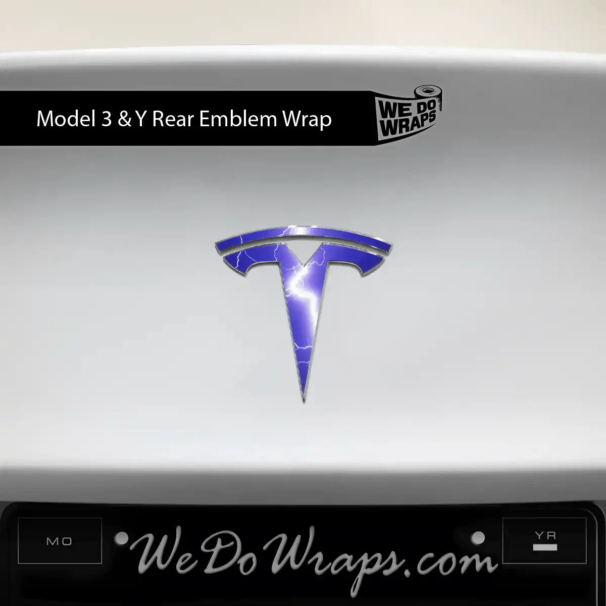 Lightning Tesla Emblem Decals (Front + Back) | Model Y