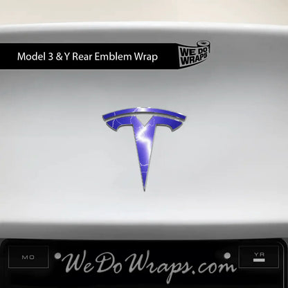 Lightning Tesla Emblem Decals (Front + Back) | Model Y