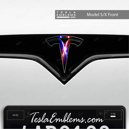 Lightsaber Clash Tesla Emblem Decals (Front + Back) | Model X