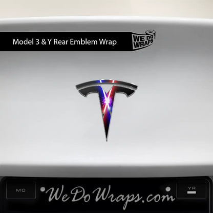 Laser Sword Clash Tesla Emblem Decals (Front + Back) | Model Y