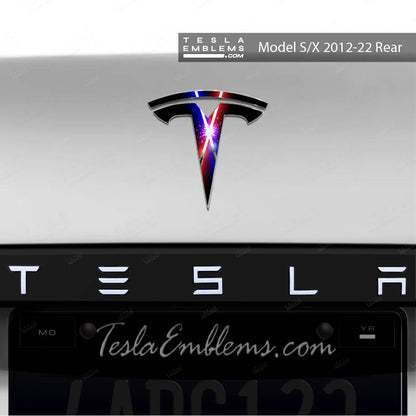 Lightsaber Clash Tesla Emblem Decals (Front + Back) | Model X