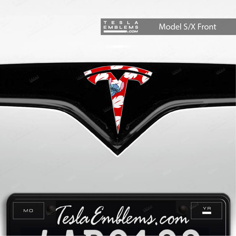 Lilo & Stitch Tesla Emblem Decals (Front + Back) | Model S