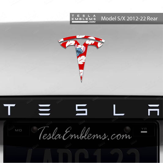 Lilo & Stitch Tesla Emblem Decals (Front + Back) | Model S