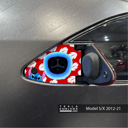 Lilo & Stitch Tesla Charge Port Wrap | Model S