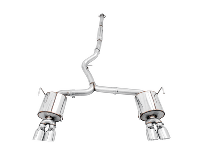 AWE Tuning Touring Edition Exhaust for VA STI / GV WRX / GV STI Sedan - Chrome Silver Quad Tips (102mm) 3015-42104