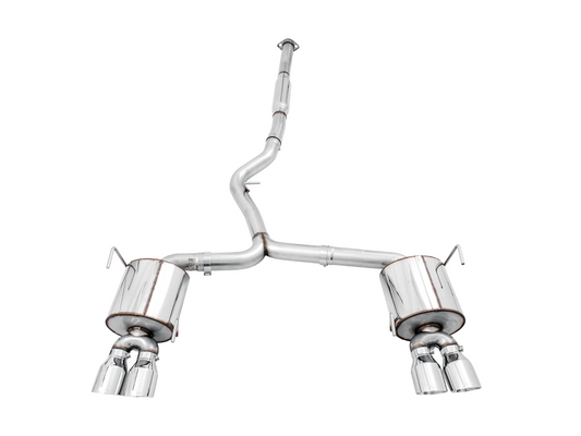 AWE Tuning Touring Edition Exhaust for VA STI / GV WRX / GV STI Sedan - Chrome Silver Quad Tips (102mm) 3015-42104
