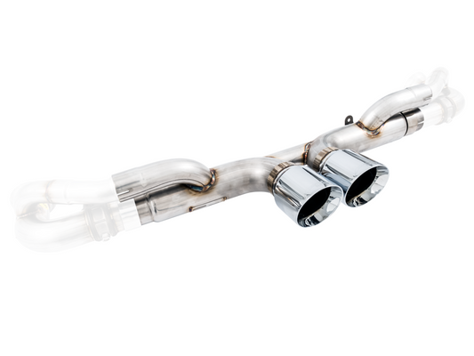 AWE Tuning Center Muffler Delete for Porsche 991.1 / 991.2 GT3 / RS - Chrome Silver Tips 3010-32036