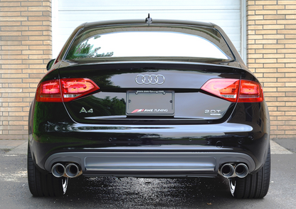 AWE Tuning Touring Edition Exhaust for B8 A4 2.0T - Quad Tip, Polished Silver Tips 3015-42018