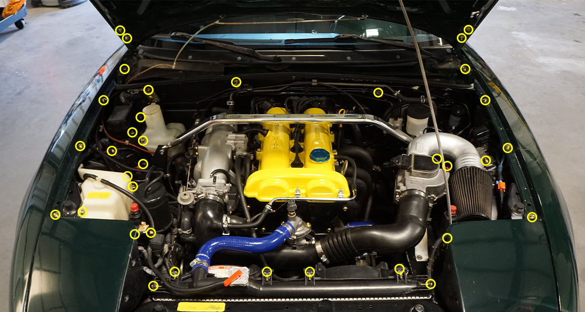 Stage 2 Titanium Hardware Engine Bay Kit - Mazda Miata (1989-1997)