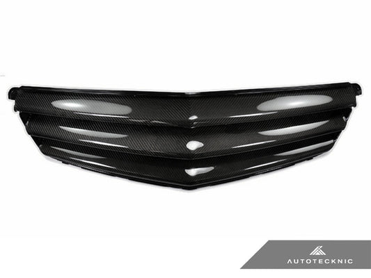 AutoTecknic Replacement Carbon Fiber Front Grille - Mercedes Benz W204 C-Class Sedan (2008-2013)
