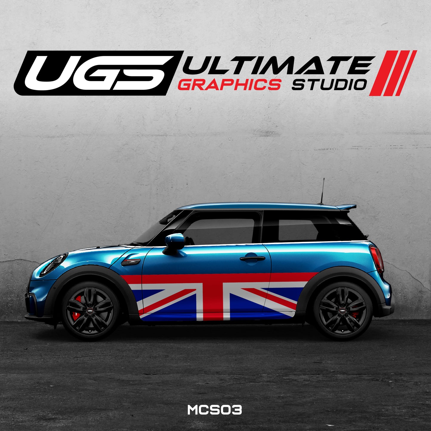 Mini Cooper Side Flag Graphics