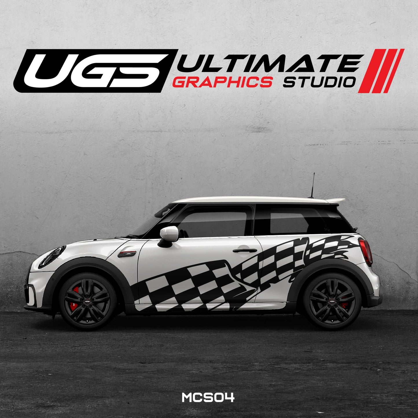 Mini Cooper Side Flag Graphics