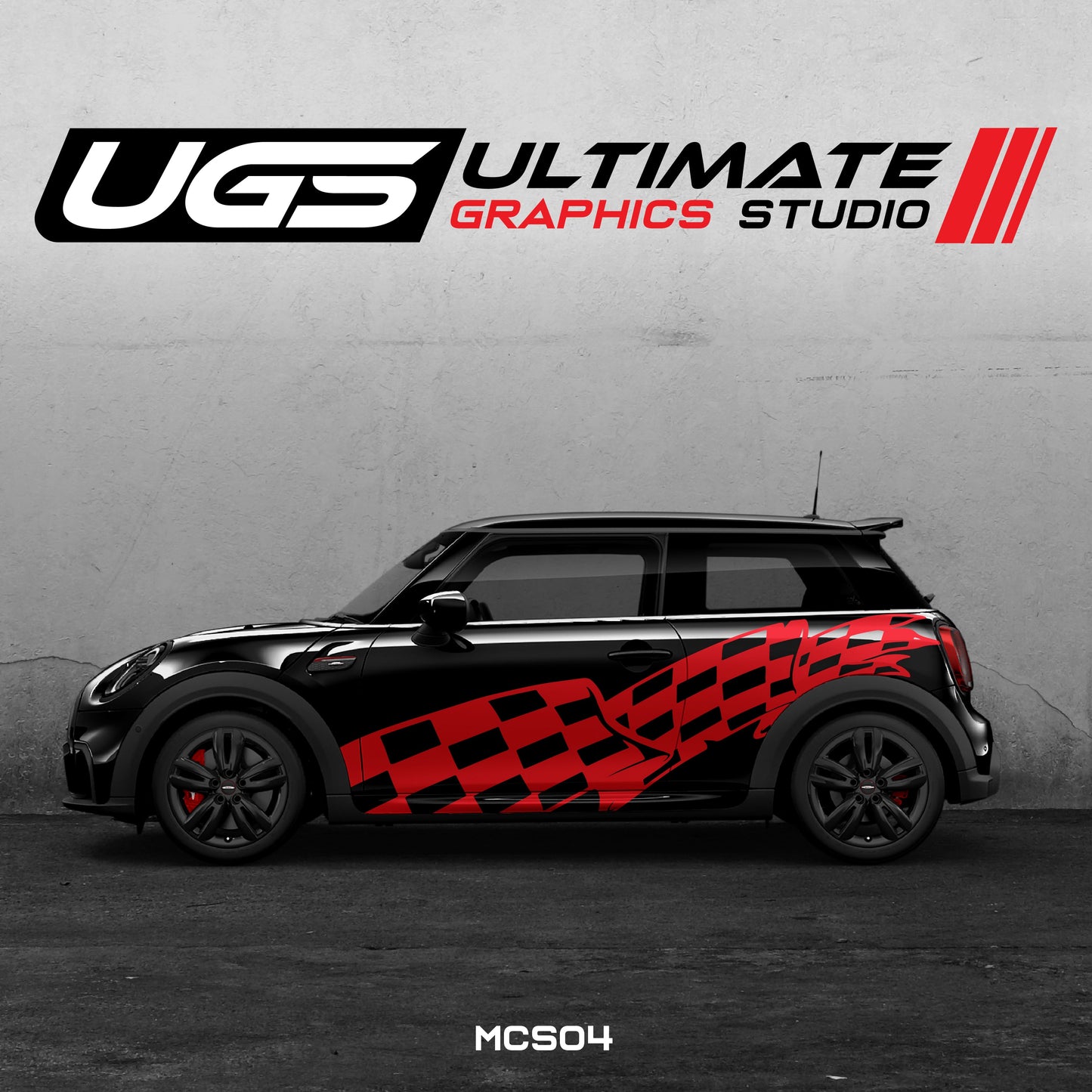 Mini Cooper Side Flag Graphics