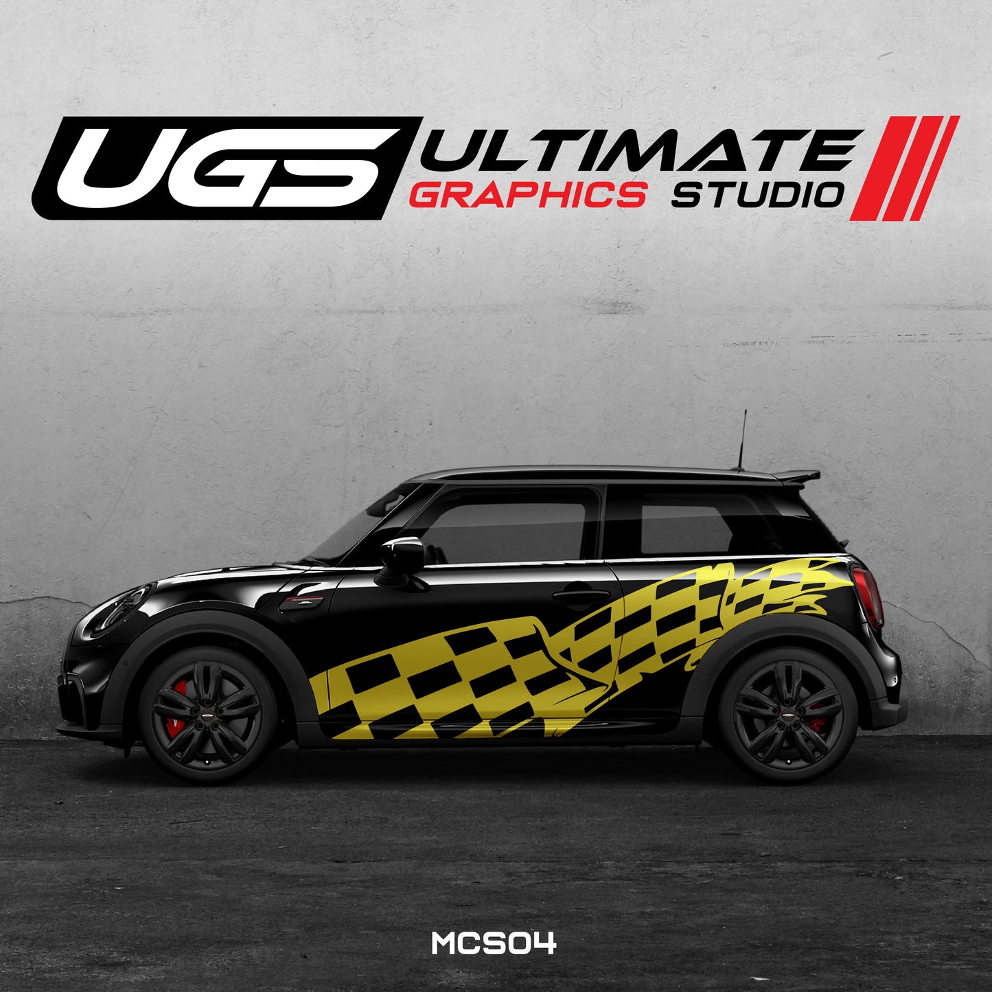 Mini Cooper Side Flag Graphics