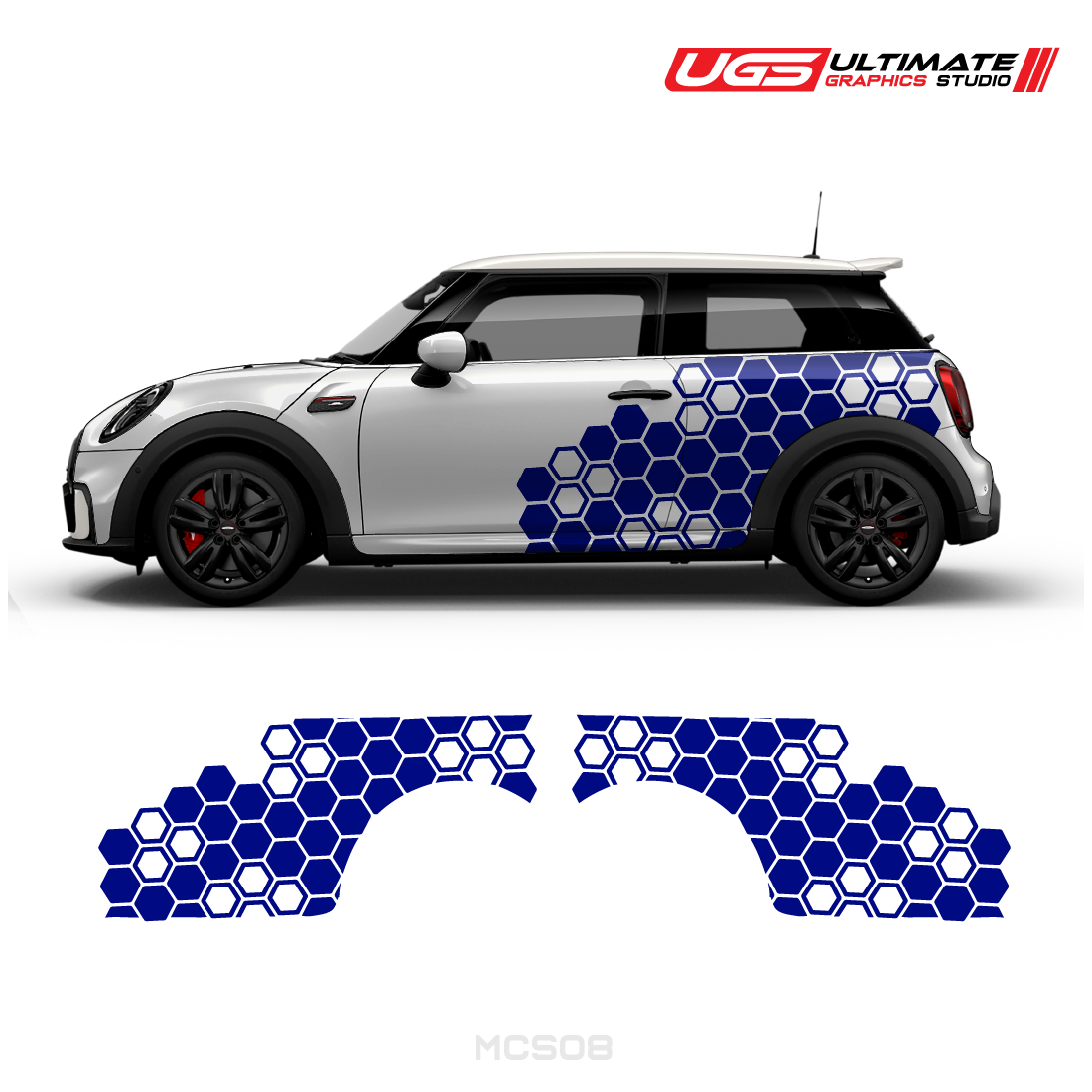 Mini Cooper Side Honeycomb Pattern Graphics