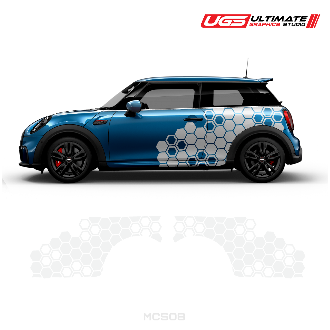 Mini Cooper Side Honeycomb Pattern Graphics