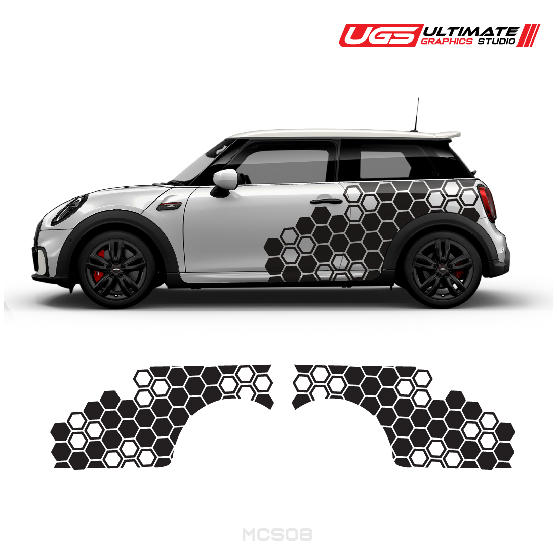 Mini Cooper Side Honeycomb Pattern Graphics