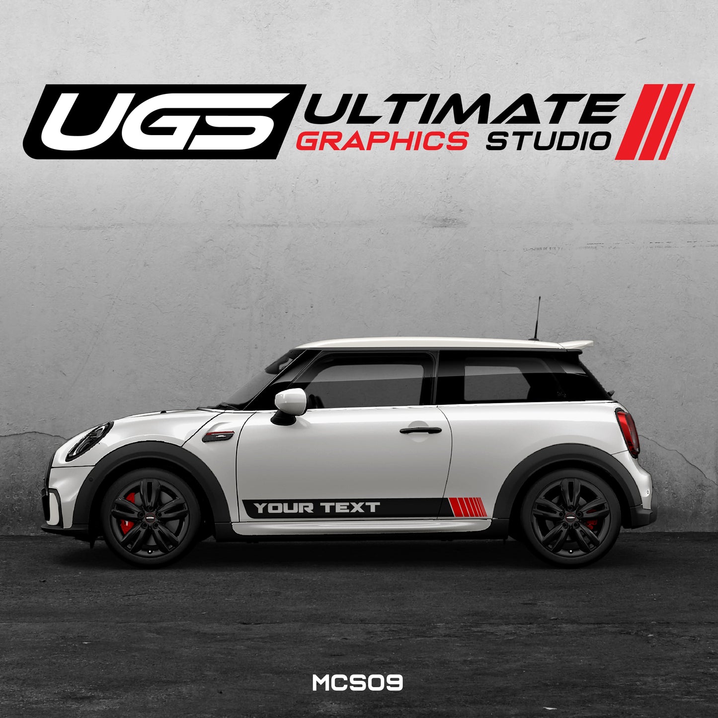 Mini Cooper Side Graphics Custom Text