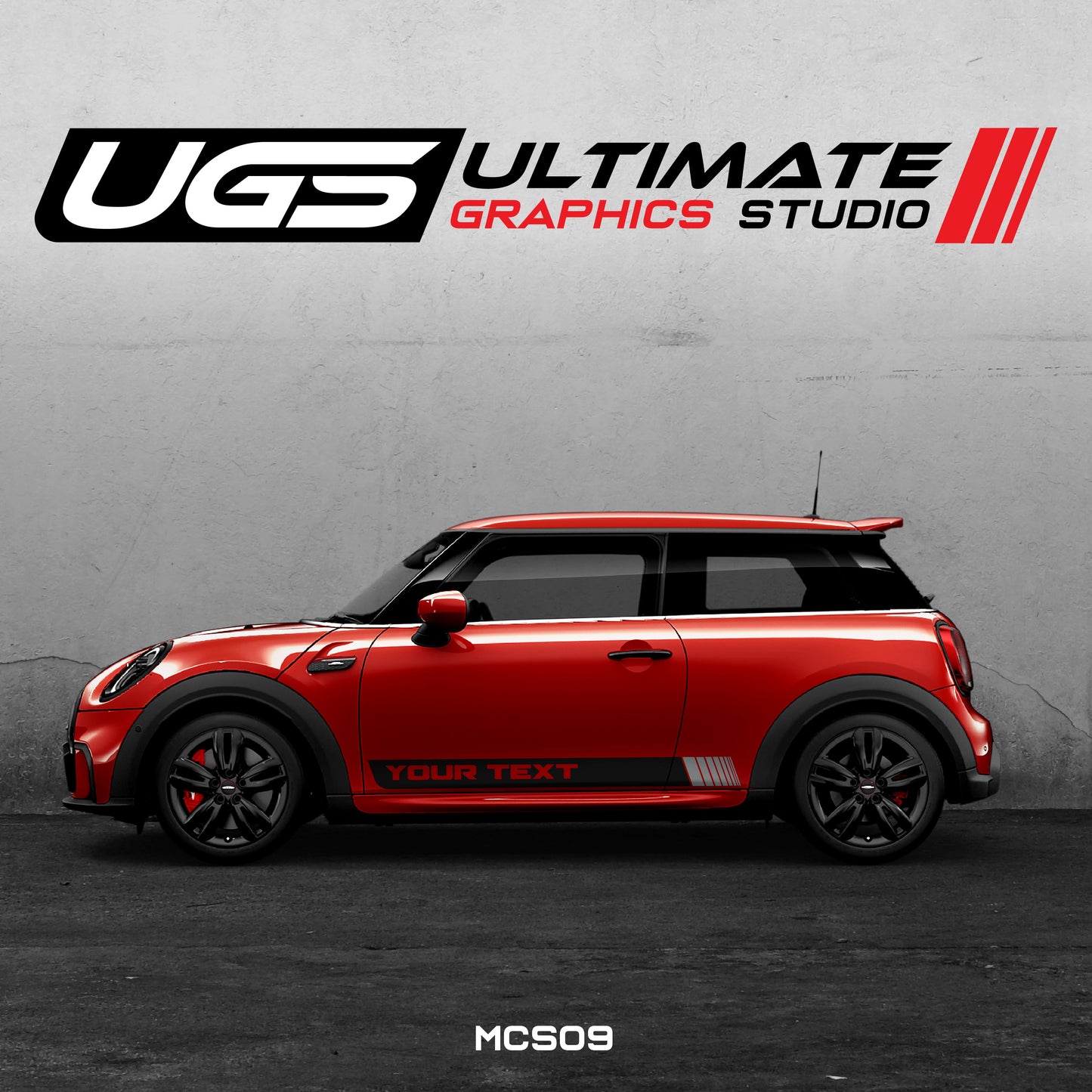 Mini Cooper Side Graphics Custom Text