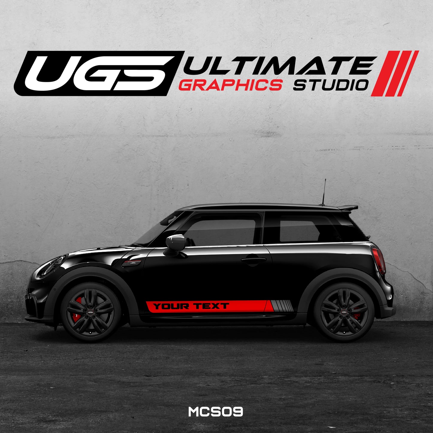 Mini Cooper Side Graphics Custom Text