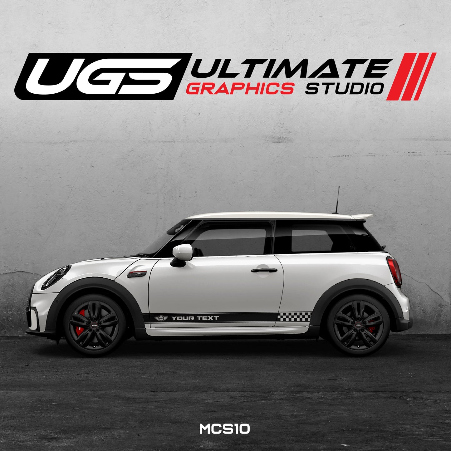 Mini Cooper Side Graphics Custom Text
