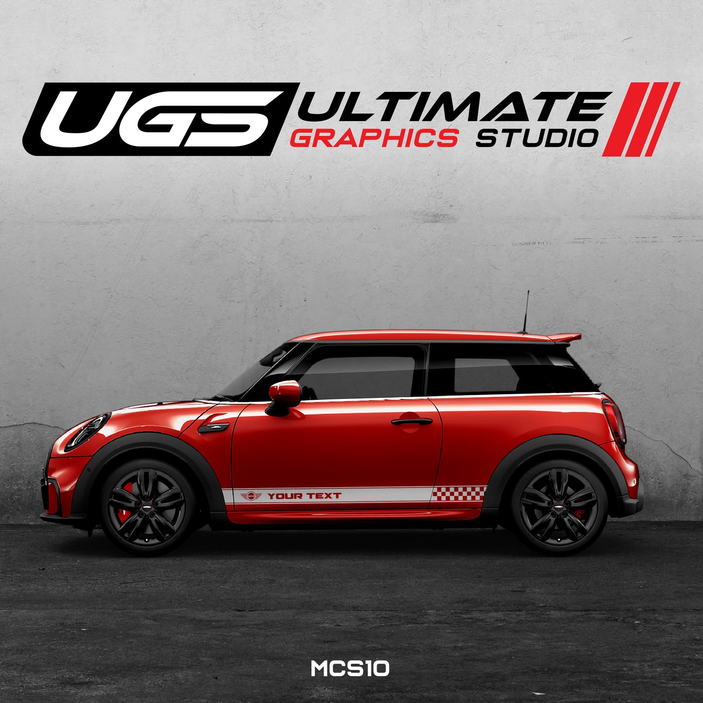Mini Cooper Side Graphics Custom Text
