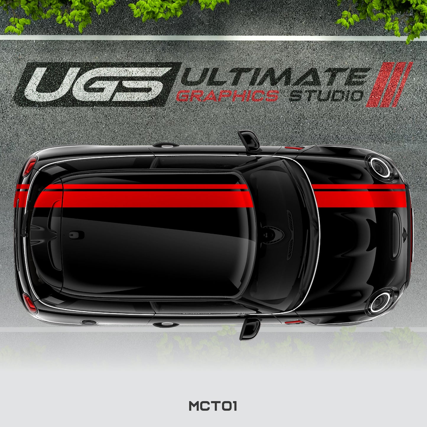 Mini Cooper Top Dual Stripe 1 Color