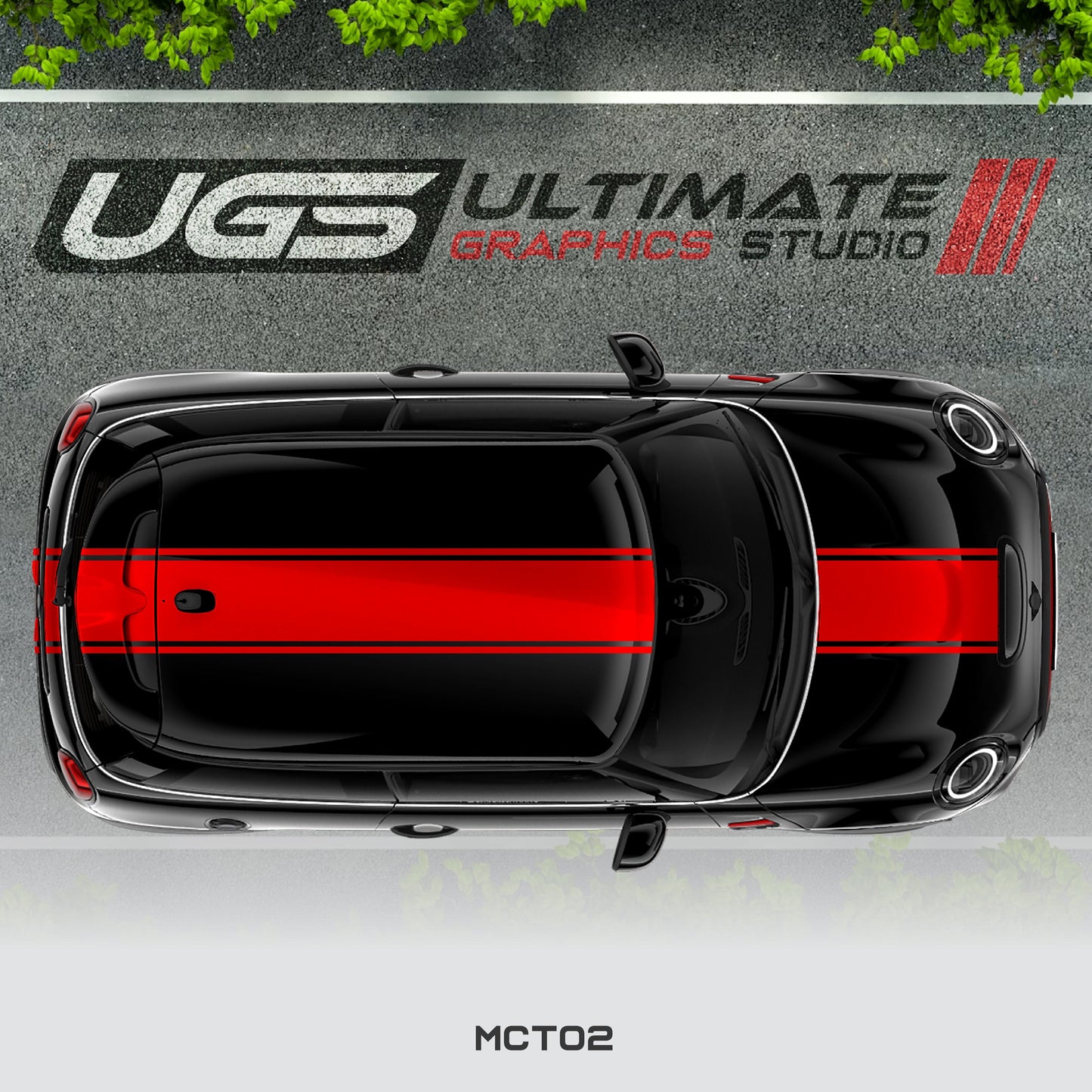 Mini Cooper Top Dual Stripe 1 Color