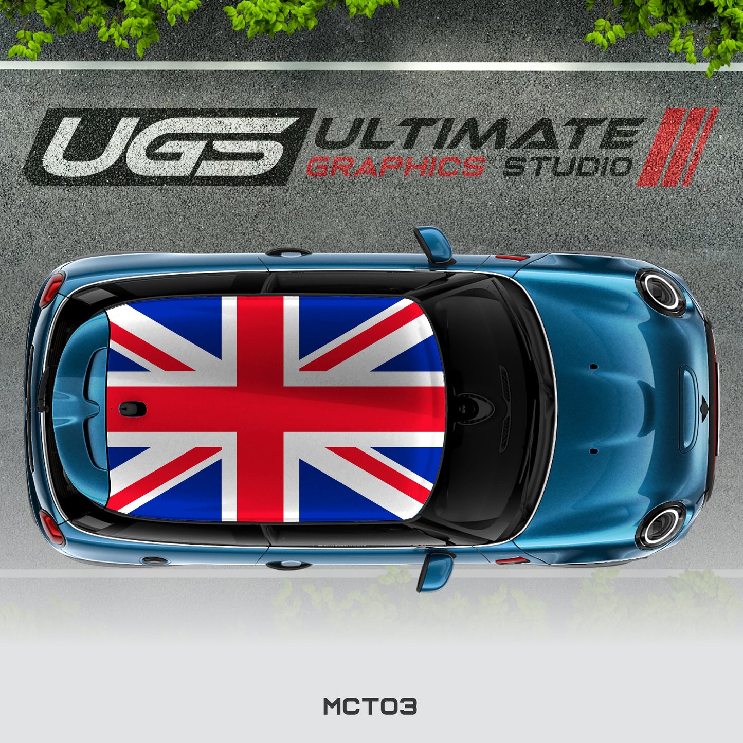 Mini Cooper Top UK Flag Graphics
