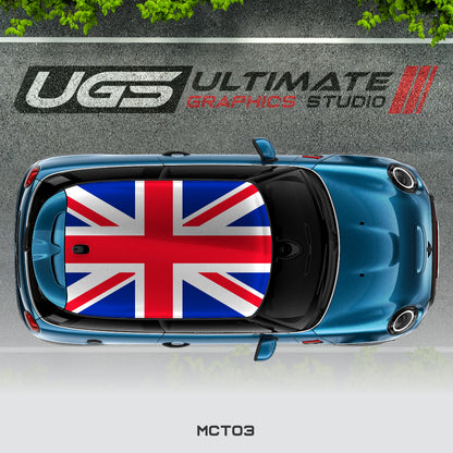 Mini Cooper Top UK Flag Graphics